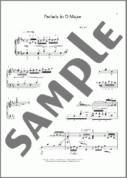 Prelude In D Major, BMV 925(Johann Sebastian Bach) 楽譜 ピアノ（ソロ） ダウンロード