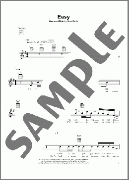 Easy(The Commodores) 楽譜 ウクレレ（弾き語り） ダウンロード