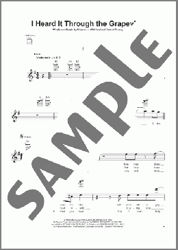 I Heard It Through The Grapevine(Marvin Gaye) 楽譜 ウクレレ（弾き語り） ダウンロード