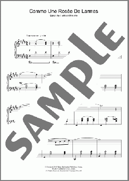 Comme Une Rosee De Larmes(Ludovic Bource/The Artist (Movie)) 楽譜 ピアノ（ソロ） ダウンロード
