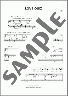 Love Quiz(John Bucchino/It's Only Life (Musical)) 楽譜 ピアノ & ボーカル ダウンロード