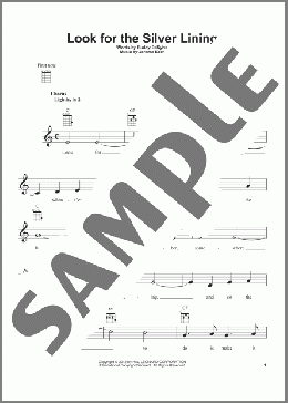 Look For The Silver Lining(Jerome Kern) 楽譜 ウクレレ（弾き語り） ダウンロード