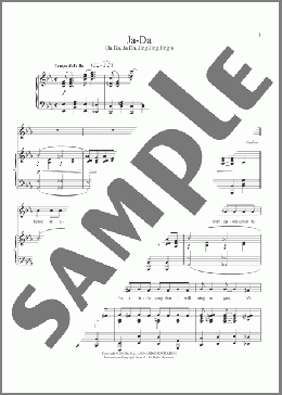 Ja-Da(Bob Carleton) 楽譜 ピアノ & ボーカル ダウンロード