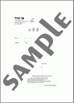 Price Tag(B.o.B./Jessie J) 楽譜 ギター（コード） ダウンロード