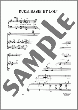 Duke Basie Et Louis(Henri Salvador) 楽譜 ピアノ & ボーカル ダウンロード
