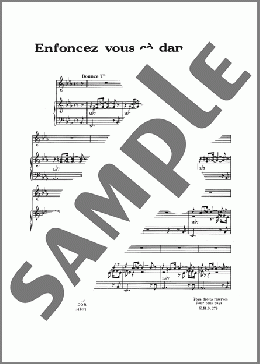 Enfoncez Vous Ca Dans La Tete(Henri Salvador) 楽譜 ピアノ & ボーカル ダウンロード