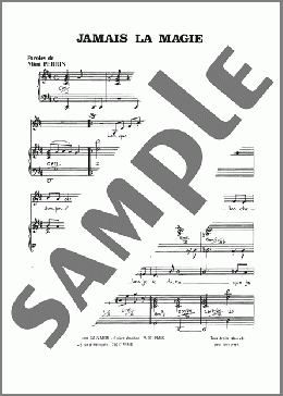 Jamais La Magie(Henri Salvador) 楽譜 ピアノ & ボーカル ダウンロード