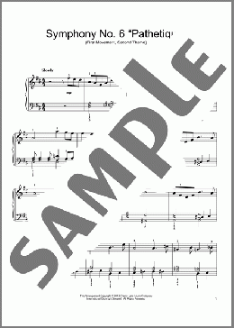Symphony No. 6 In B Minor (Pathetique)(Pyotr Il'yich Tchaikovsky) 楽譜 ピアノ（ソロ） ダウンロード
