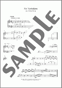 Six Variations On A Swiss Song In F Major, WoO 64(Ludwig Van Beethoven) 楽譜 ピアノ（ソロ） ダウンロード