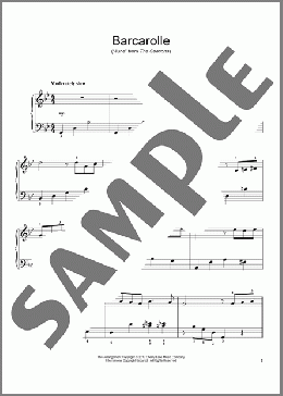Barcarolle In G Minor (”June”), Op. 37, No. 6(Pyotr Il'yich Tchaikovsky) 楽譜 ピアノ（ソロ） ダウンロード