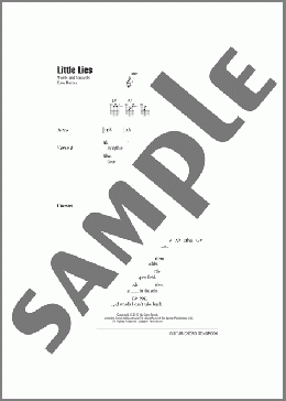 Little Lies(Dave Barnes) 楽譜 ギター（コード） ダウンロード