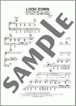 Look Down (Gavroche)(Claude-Michel Schonberg) 楽譜 ピアノ & ボーカル & ギター ダウンロード