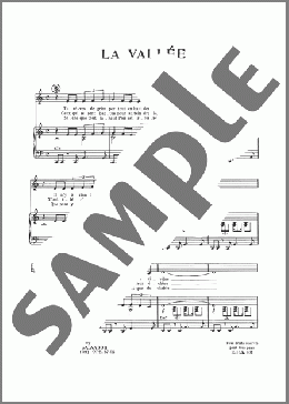 La Vallee(Henri Salvador) 楽譜 ピアノ & ボーカル ダウンロード