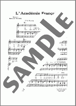 L'Academie Francaise(Henri Salvador) 楽譜 ピアノ & ボーカル ダウンロード