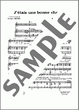 J'etais Une Bonne Chanson (I Was A Good Song)(Henri Salvador) 楽譜 ピアノ & ボーカル ダウンロード
