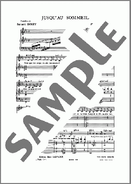 Jusqu'au Sommeil(Henri Salvador) 楽譜 ピアノ & ボーカル ダウンロード