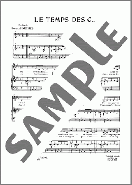 Temps Des C(Henri Salvador) 楽譜 ピアノ & ボーカル ダウンロード