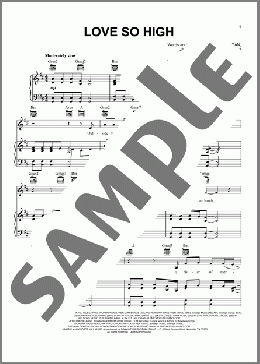 Love So High(Matt Redman) 楽譜 ピアノ & ボーカル & ギター ダウンロード