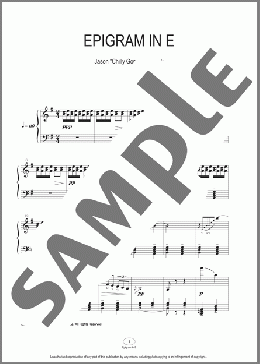 Epigram In E(Jason Beck/Chilly Gonzales) 楽譜 ピアノ（ソロ） ダウンロード