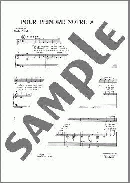 Pour Peindre Notre Amour(Henri Salvador) 楽譜 ピアノ & ボーカル ダウンロード