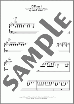 Different(Robbie Williams) 楽譜 その他 ダウンロード