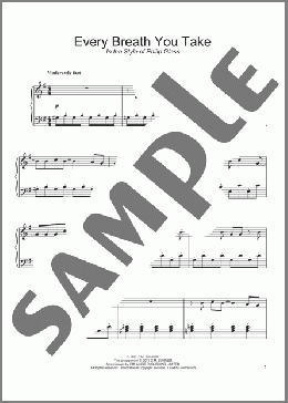 Every Breath You Take (in the style of Philip Glass)(The Police) 楽譜 ピアノ（ソロ） ダウンロード