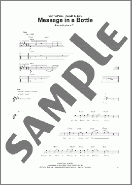 Message In A Bottle(The Police) 楽譜 ギター（ソロ） ダウンロード