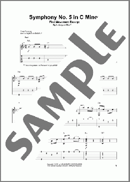 Symphony No. 5 In C Minor, First Movement Excerpt(Ludwig Van Beethoven) 楽譜 ギター（その他） ダウンロード