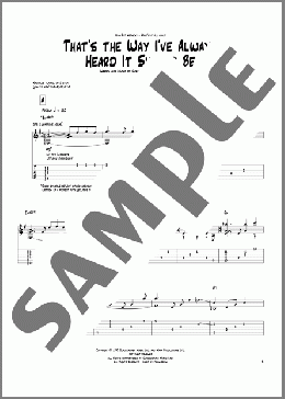 That's The Way I've Always Heard It Should Be(Carly Simon/Pat Metheny/Jacob Brackman) 楽譜 ギター（ソロ） ダウンロード