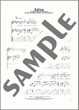 Adios(Glenn Miller/Enric Madriguera) 楽譜 ギター（その他） ダウンロード