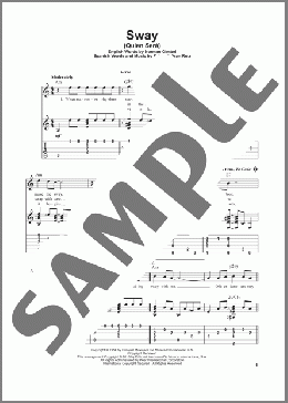 Sway (Quien Sera)(Dean Martin) 楽譜 ギター（その他） ダウンロード