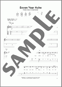 Seven Year Ache(Rosanne Cash) 楽譜 ギター（ソロ） ダウンロード