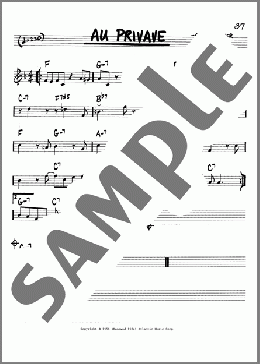 Au Privave(Charlie Parker) 楽譜 その他 ダウンロード