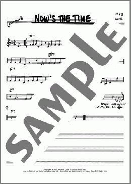 Now's The Time(Charlie Parker) 楽譜 その他 ダウンロード