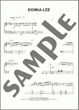 Donna Lee (arr. Brent Edstrom)(Charlie Parker) 楽譜 ピアノ（ソロ） ダウンロード