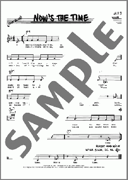 Now's The Time(Charlie Parker) 楽譜 その他 ダウンロード