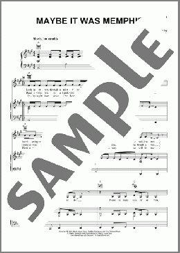 Maybe It Was Memphis(Pam Tillis) 楽譜 ピアノ & ボーカル & ギター ダウンロード