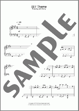 007 Theme(John Barry) 楽譜 ピアノ（ソロ） ダウンロード
