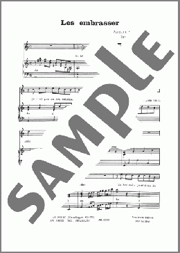 Les Embrasser(Gilles Servat) 楽譜 ピアノ & ボーカル ダウンロード