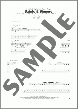 Saints & Sinners(Bullet For My Valentine) 楽譜 ギター（ソロ） ダウンロード