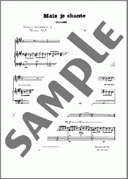 Mais Je Chante (Saudade)(Antonio Bernai) 楽譜 ピアノ & ボーカル ダウンロード