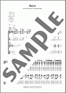 Babel(Mumford & Sons) 楽譜 ギター（ソロ） ダウンロード