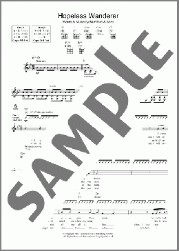 Hopeless Wanderer(Mumford & Sons) 楽譜 ギター（ソロ） ダウンロード