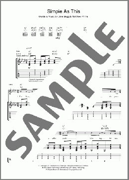 Simple As This(Jake Bugg) 楽譜 ギター（ソロ） ダウンロード