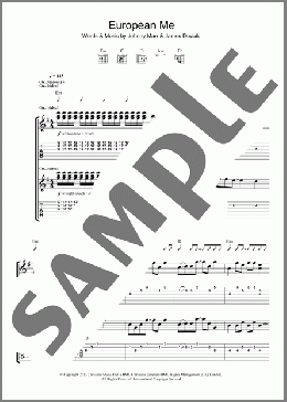 European Me(Johnny Marr) 楽譜 ギター（ソロ） ダウンロード