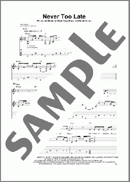 Never Too Late(Three Days Grace) 楽譜 ギタースコア ダウンロード