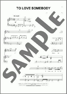 To Love Somebody(Michael Buble) 楽譜 ピアノ & ボーカル ダウンロード