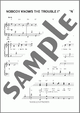 Nobody Knows The Trouble I've Seen(Gary Meisner) 楽譜 その他 ダウンロード