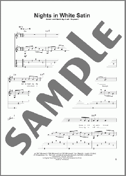 Nights In White Satin(The Moody Blues) 楽譜 ギター（その他） ダウンロード