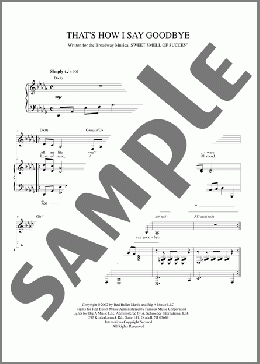 That's How I Say Goodbye(Marvin Hamlisch) 楽譜 ピアノ & ボーカル ダウンロード